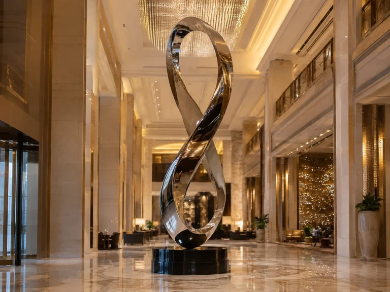 Luxury Hotel Lobby Stainless Steel Sculpture